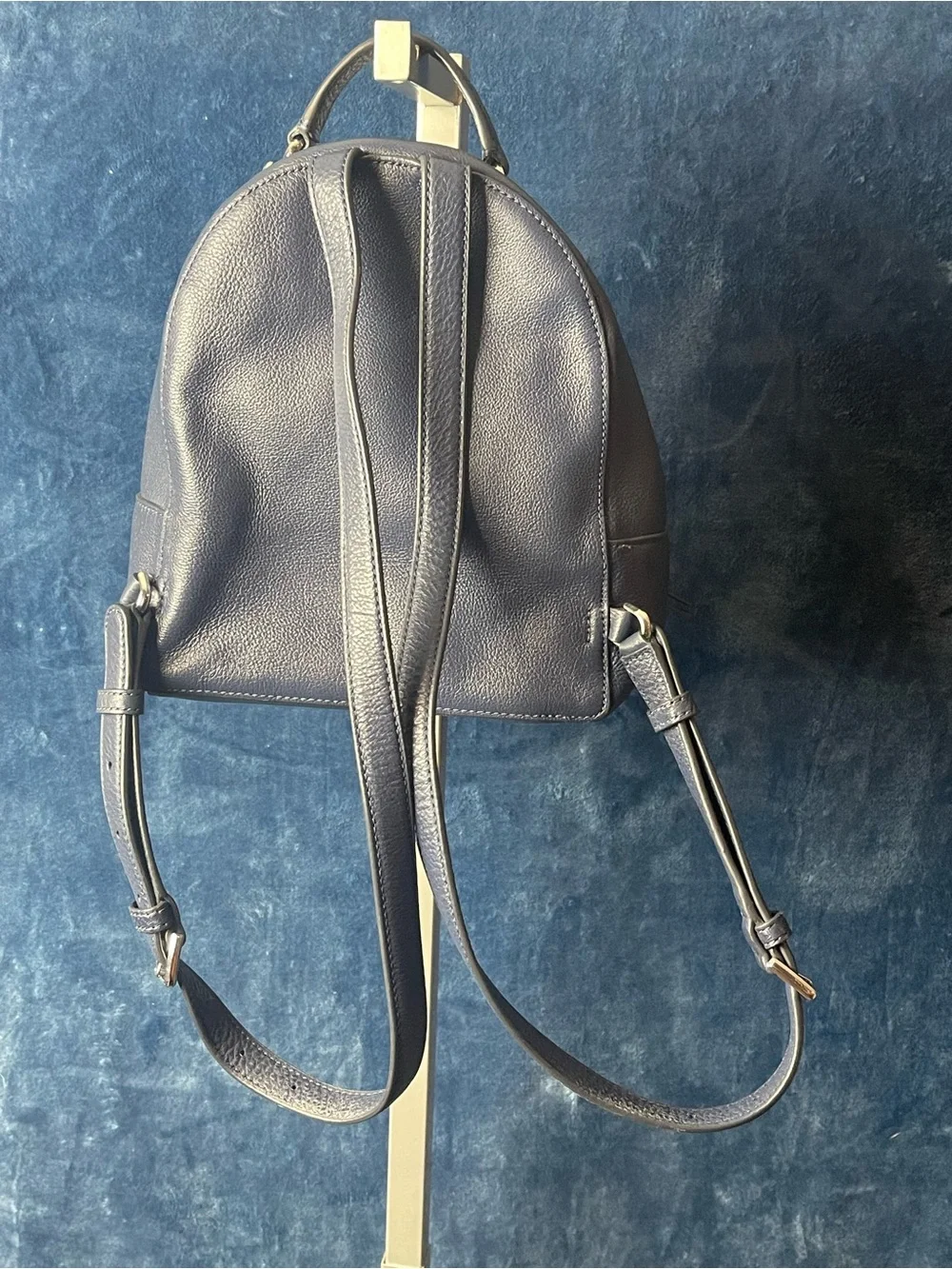 kate spade navy pebble leather mini backpack